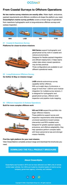 OceanAlpha Marine Survey Portfolio EDM preview