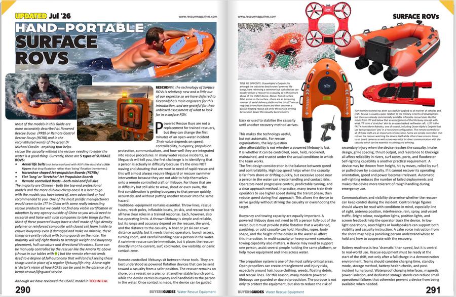 Published Rescue Magazine article preview